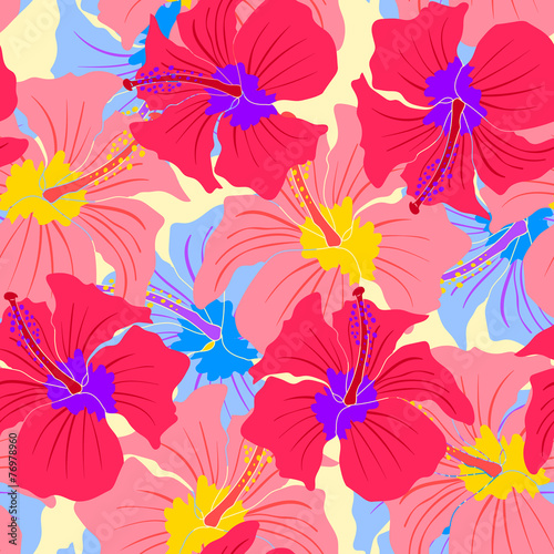 pattern with hibiscus