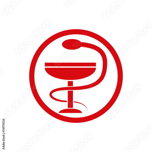 Vector pharma symbol. Singl...