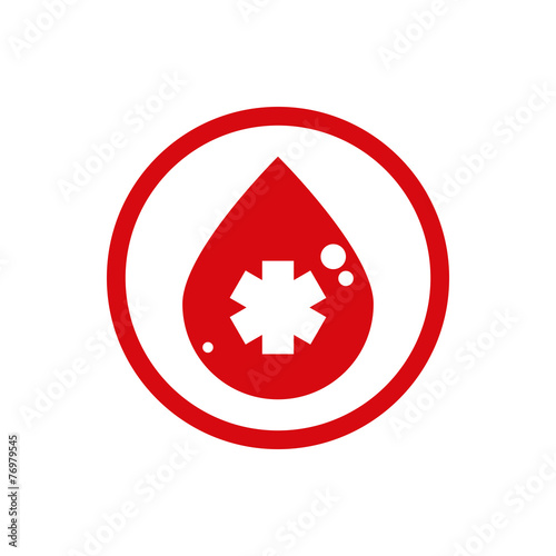 Drop of blood vector icon.