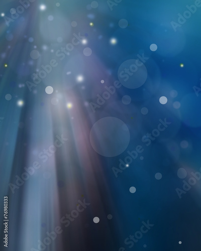 Festive winter abstract nature background with bokeh lights and
