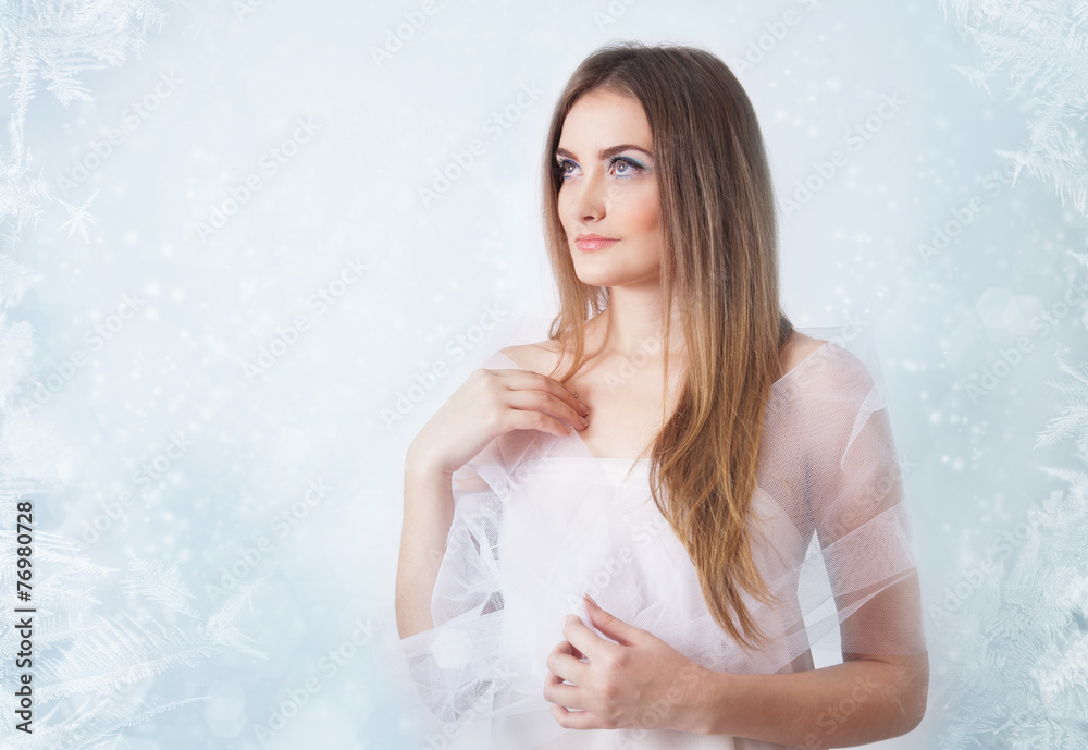 Winter beauty young woman portrait Winter beauty young woman portrait
