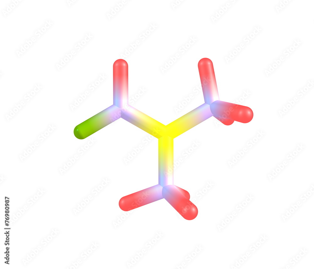 Dimethylformamide molecule isolated on white Dimethylformamide molecule isolated on white