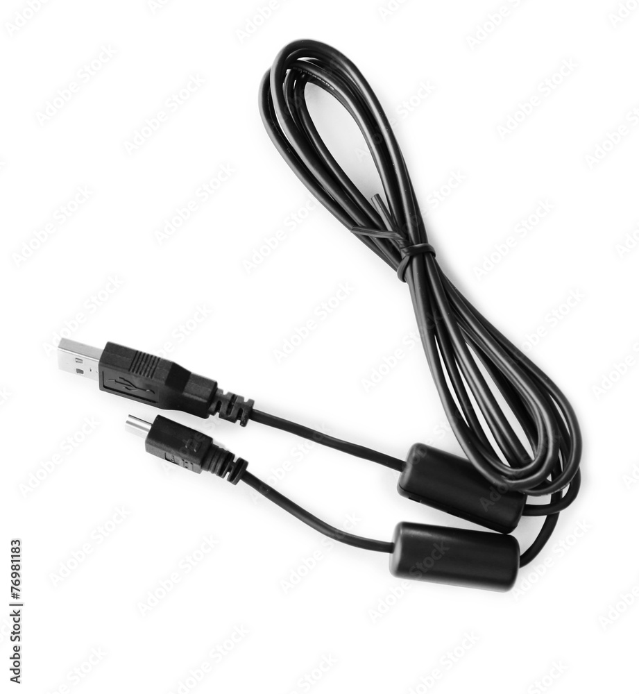 USB Cable isolated on white USB Cable isolated on white