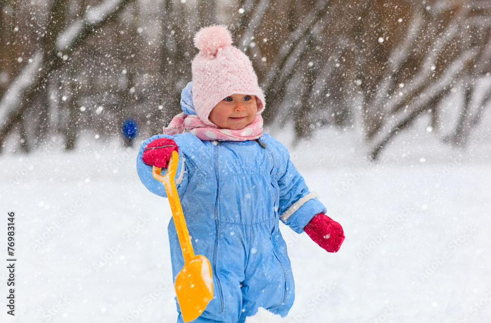 cute little toddler girl in winter cute little toddler girl in winter