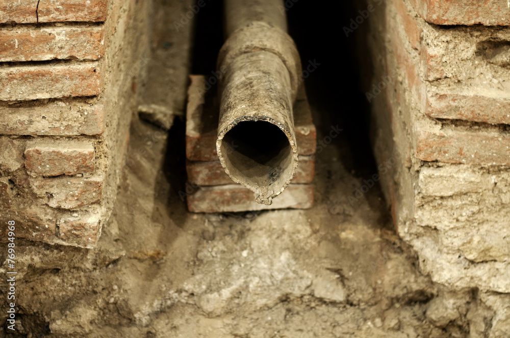 Ancient lead pipe Ancient lead pipe