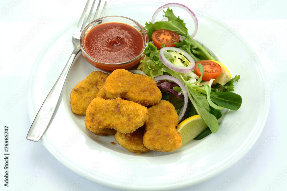 nuggets et salade nuggets et salade