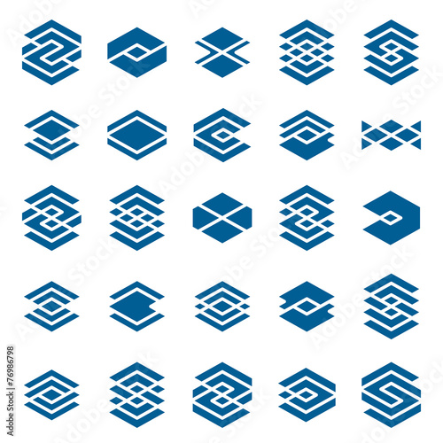 Abstract creative icons vec...