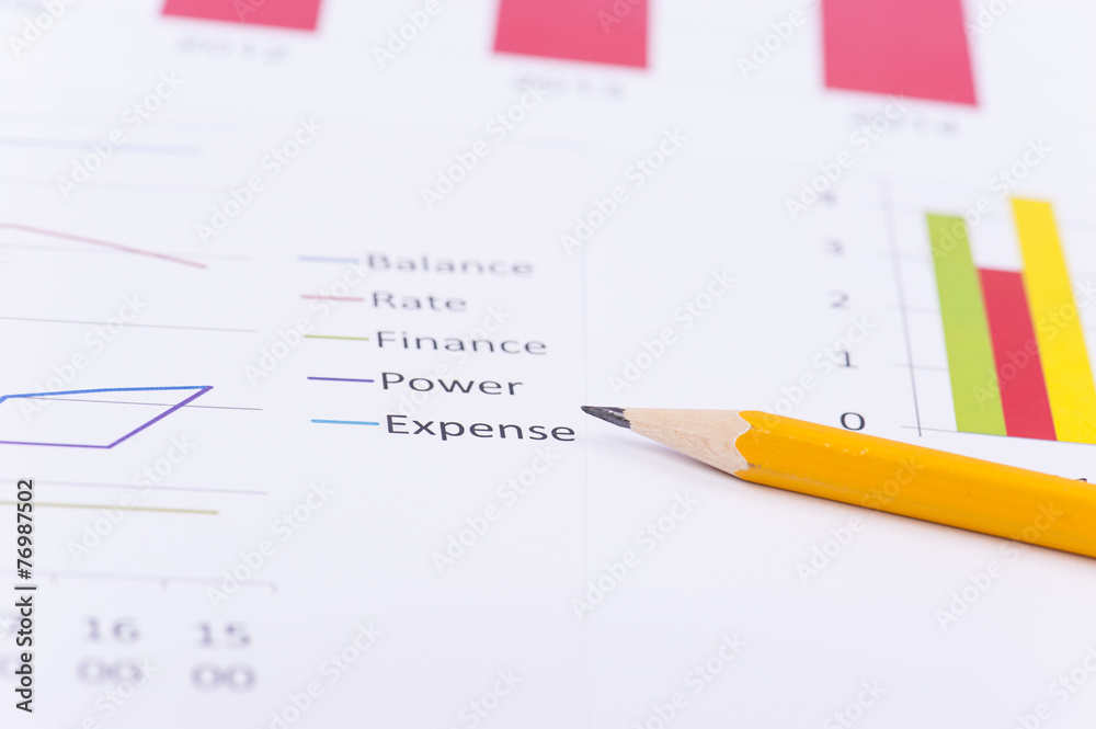 Business charts and numbers Business charts and numbers