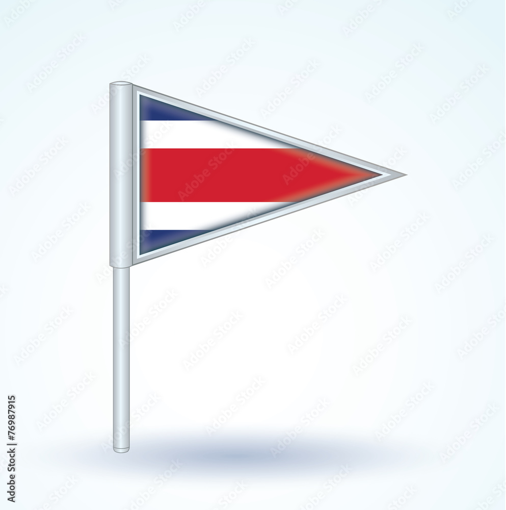 Flag of Costa rica, vector illustration Flag of Costa rica, vector illustration