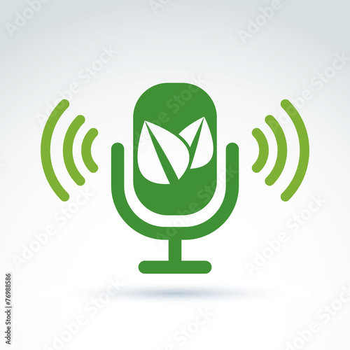 Green leaves and microphone...