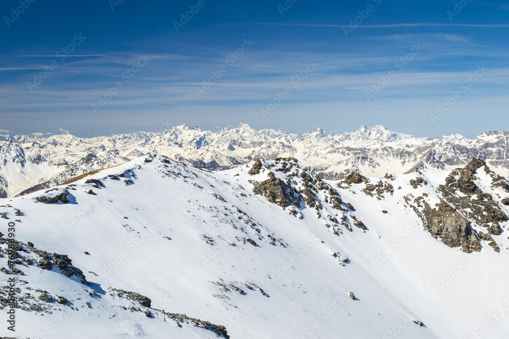 Obraz premium Ecrins Massif at the horizon