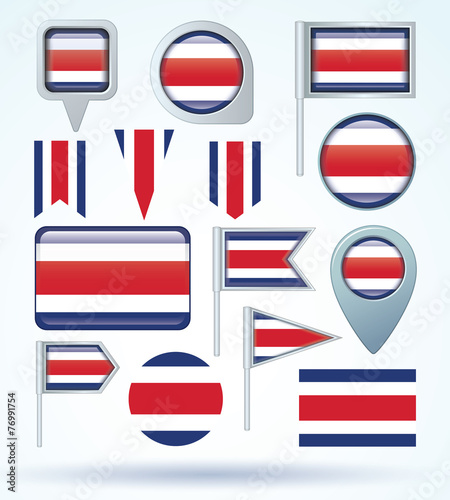 Free Download Flag of Costa rica, vector illustration - GFXLoad