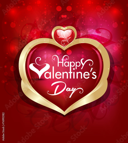 Vector valentine day  Background with Heart Illustration
