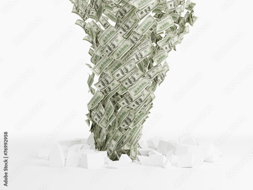 Fototapeta premium dollar banknote tornado