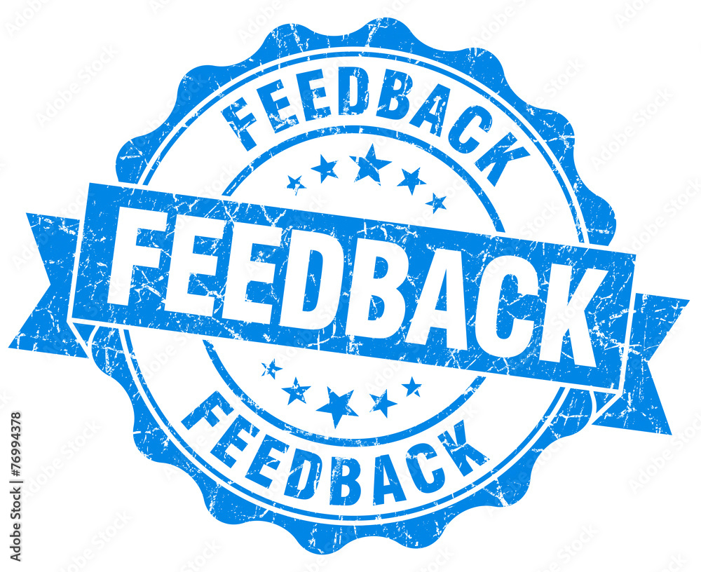 feedback blue grunge seal isolated on white feedback blue grunge seal isolated on white
