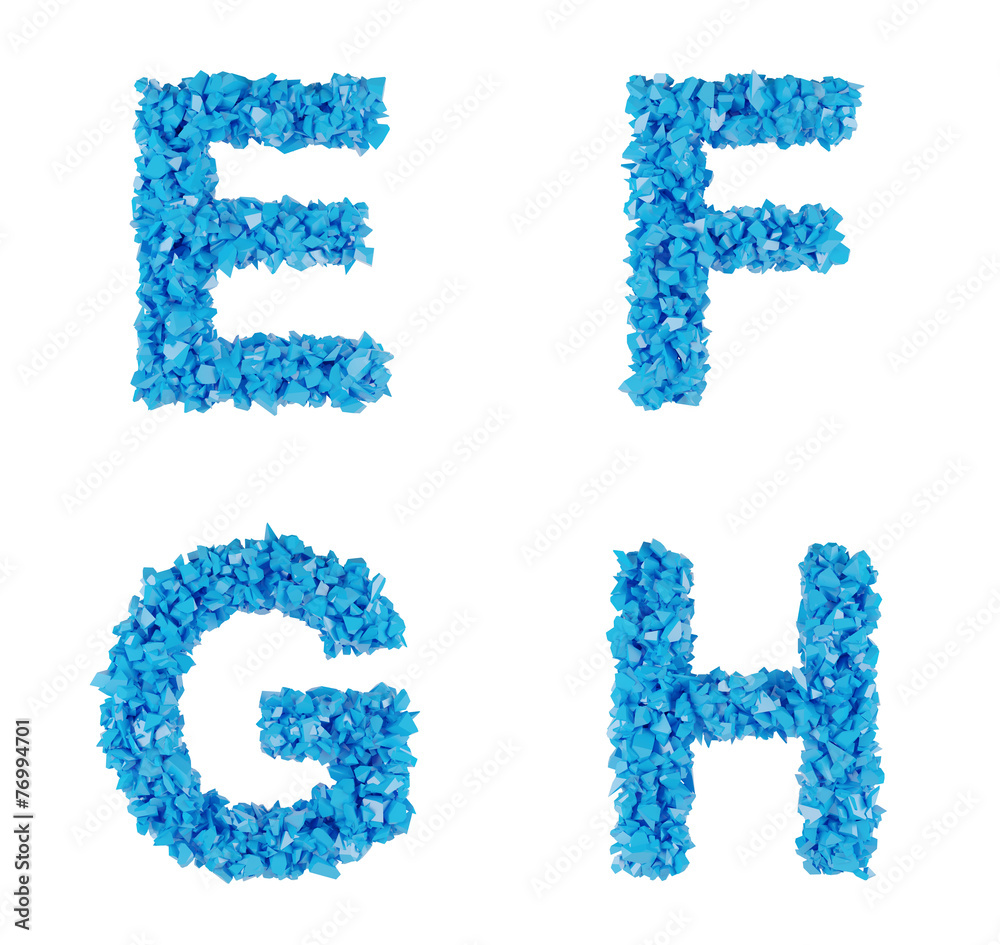 blue alphabet