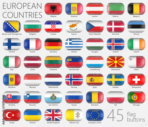Free Download European Flags. Buttons Icons - GFXLoad