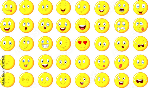 Illustration of emoticon set