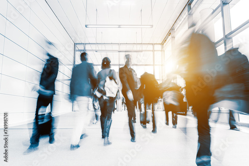 People at a trade fair photo