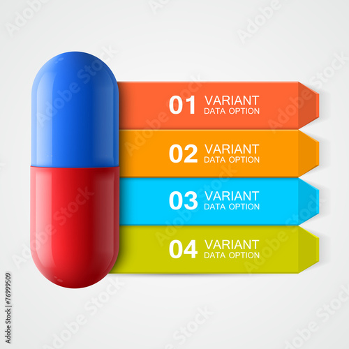 Creative template with medicine infographics.