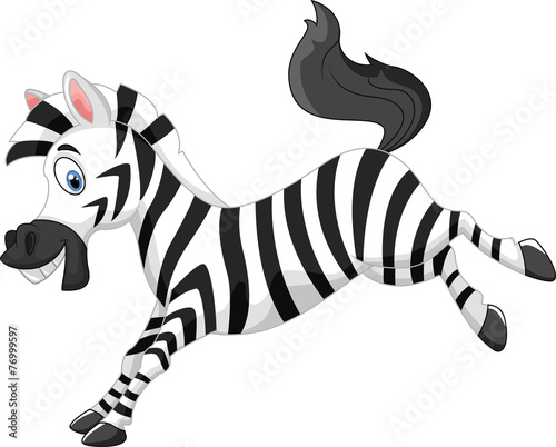 Illustration of little funny zebra
