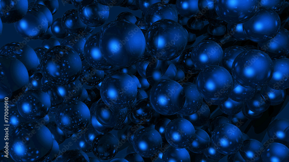 balls blue bubbles