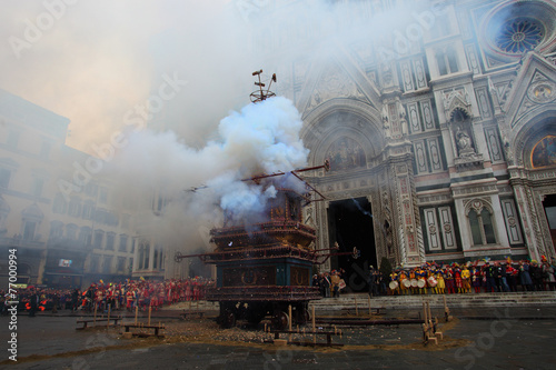 Firenze,lo Scoppio del Carro nel giorno di Pasqua