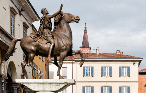 Regisole monument of Pavia, Italy photo