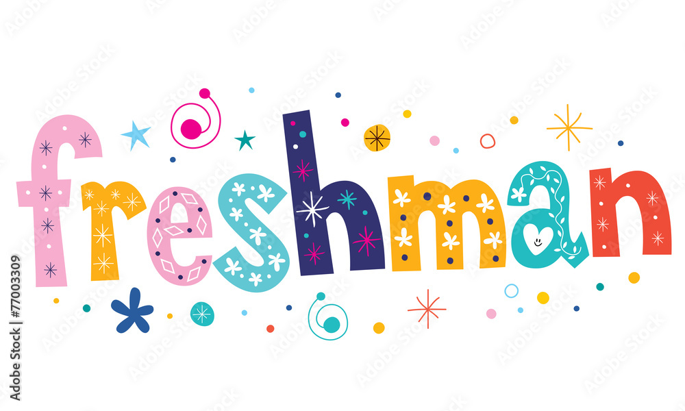 Φωτογραφία freshman text decorative lettering type design