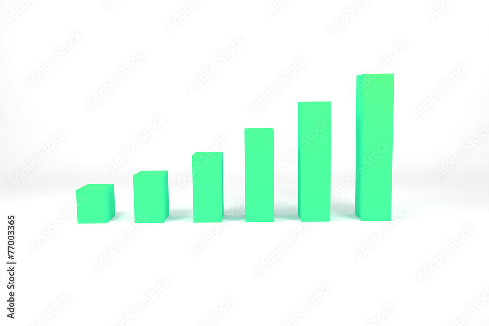 green bar diagram on white surface illustration green bar diagram on white surface illustration