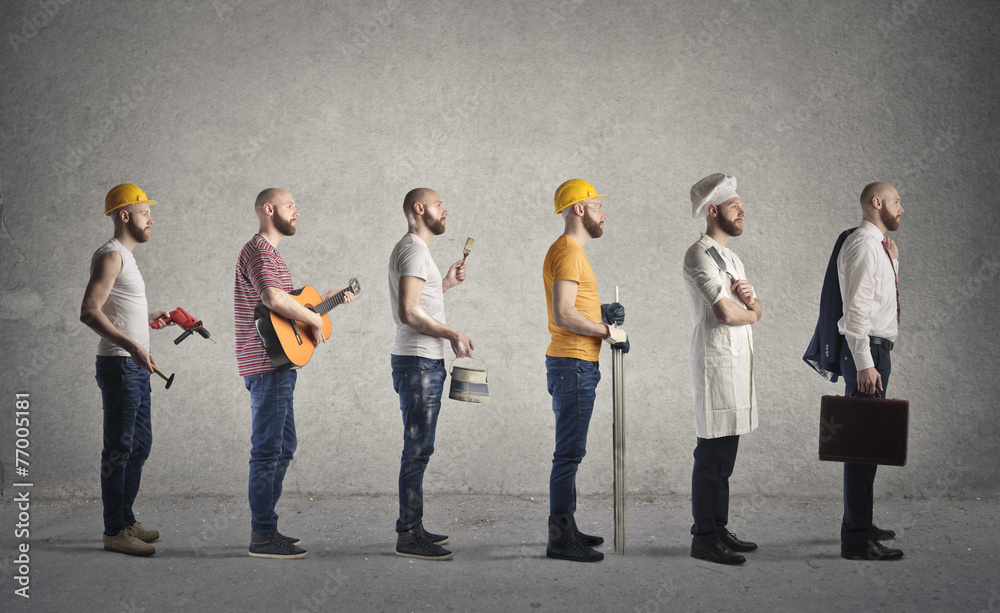 Naklejka premium Different jobs