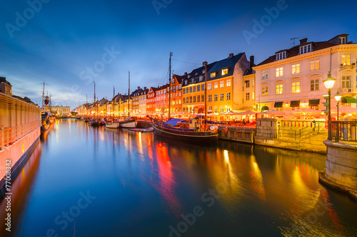 Nyhavn Canal of Copenhagen  Denmark