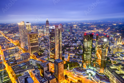 Frankfurt, Germany downtown financial district skyline. © SeanPavonePhoto