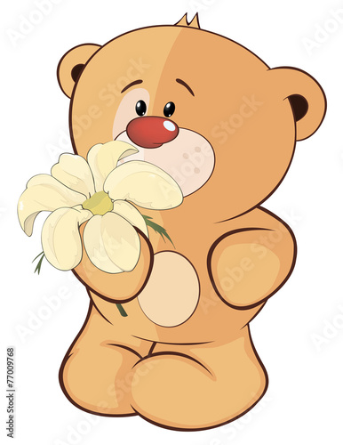 A stuffed toy bear cub cartoon