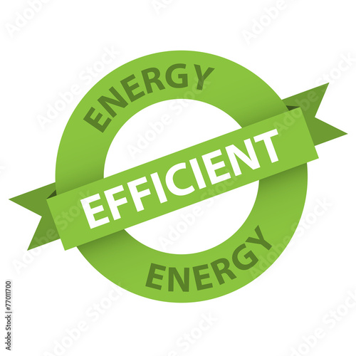 “ENERGY EFFICIENT” Stamp (label environmentally friendly)