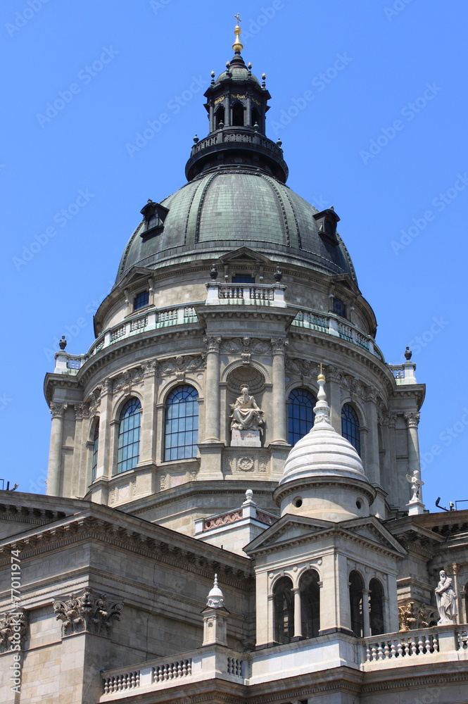 Dome of St. Stephen Basilica in Budapest, Hungary
