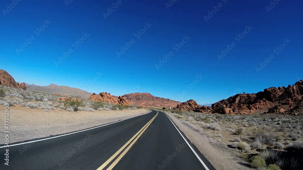 POV Valley of Fire Road drive rock desert winter Interstate 15 State Park Nevada USA POV Valley of Fire Road drive rock desert winter Interstate 15 State Park Nevada USA