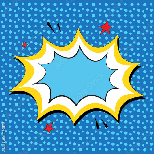 Blank comic bubble speech