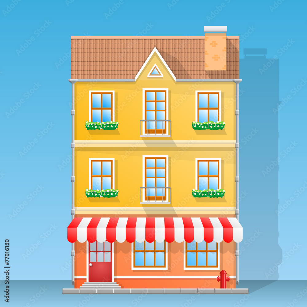 House shop flat illustration