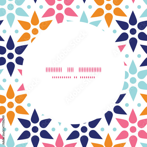 Vector abstract colorful stars frame seamless pattern background