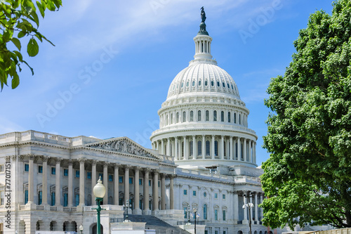 Capitol and house of Representatives, side view, Washington, USA