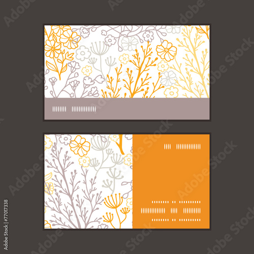 Vector magical floral horizontal stripe frame pattern business