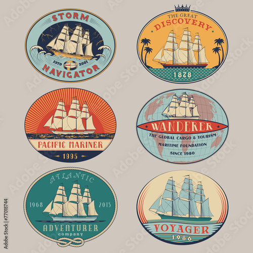 Nautical labels color