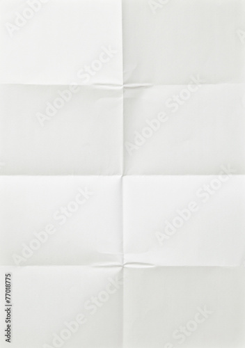white sheet of paper folded