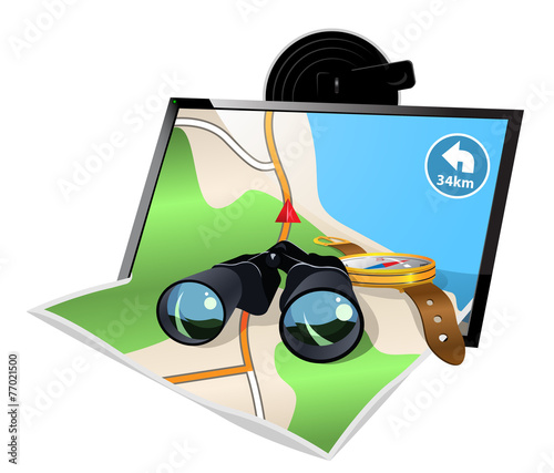 illustration of the gps navigation