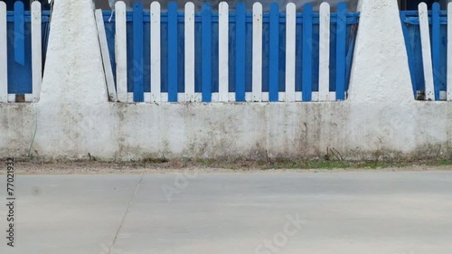 bicicleta y corredor photo