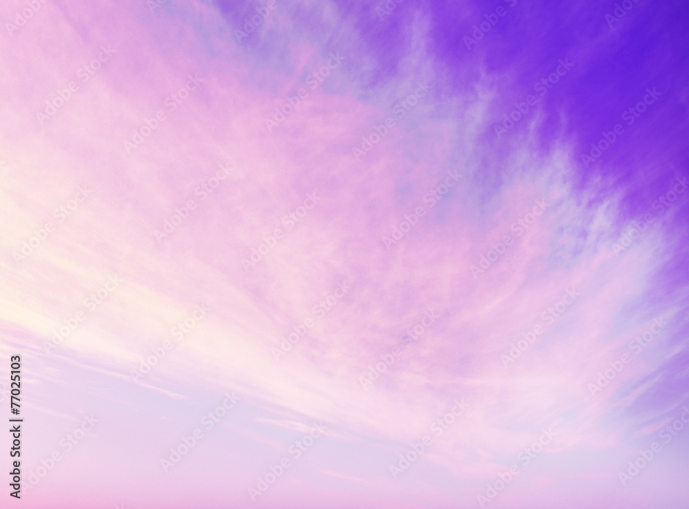 Purple sky background with clouds