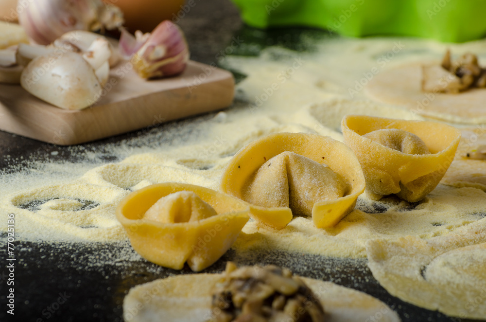 Making pasta from italian flour semolina Making pasta from italian flour semolina