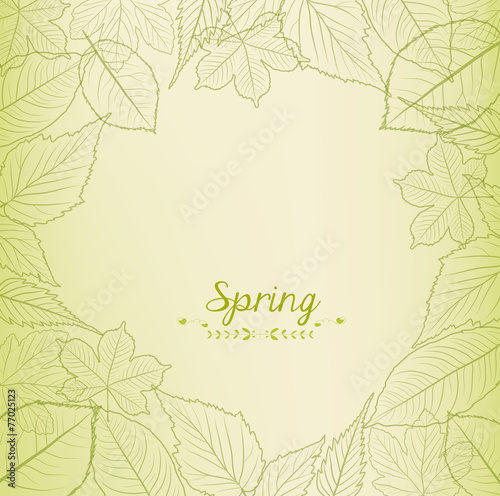 Fresh green leaves background