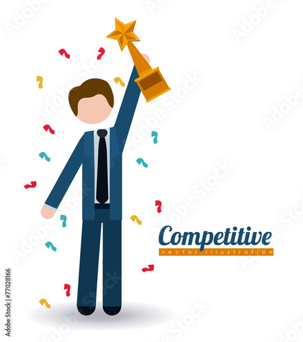Competition design, vector illustration.
